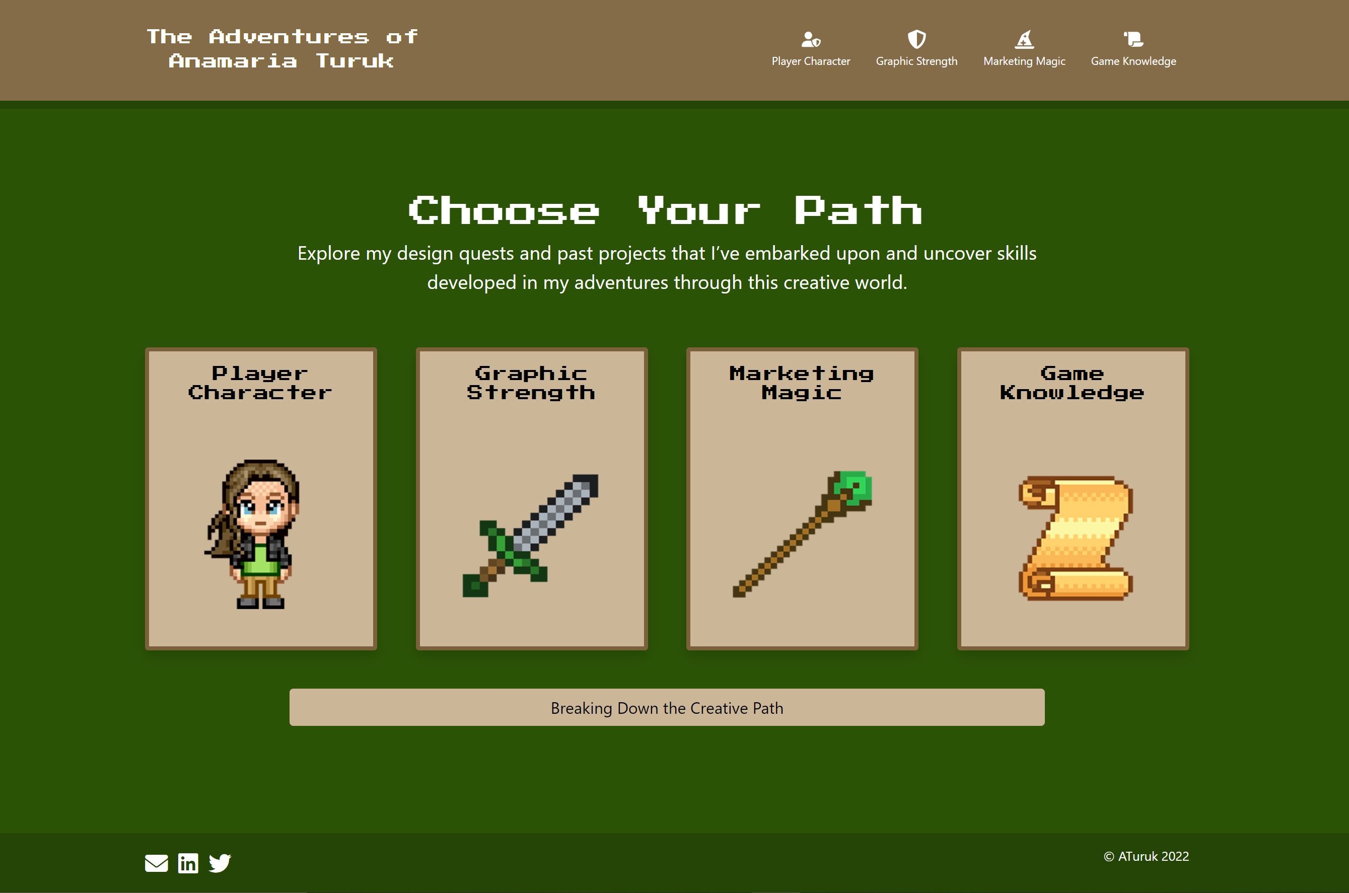 2022 version of my portfolio homepage